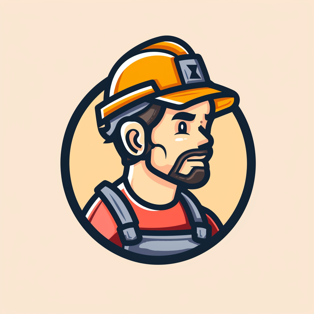 Builder logo design icon construction