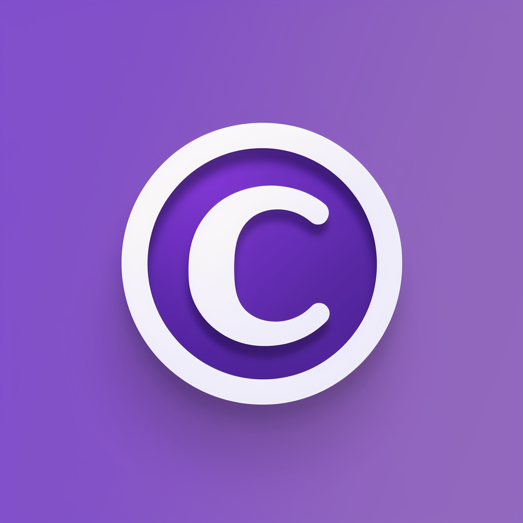 C logo in white and purple circle