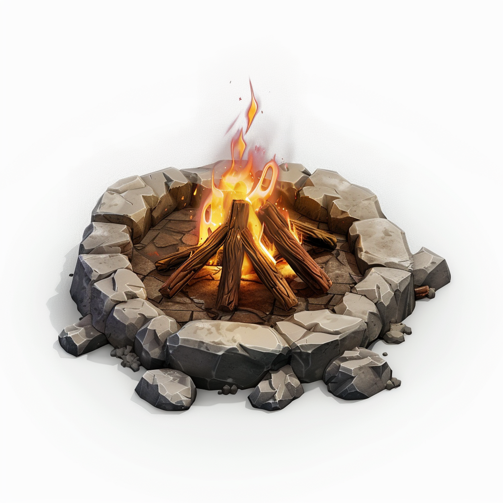 campfire icon on white background