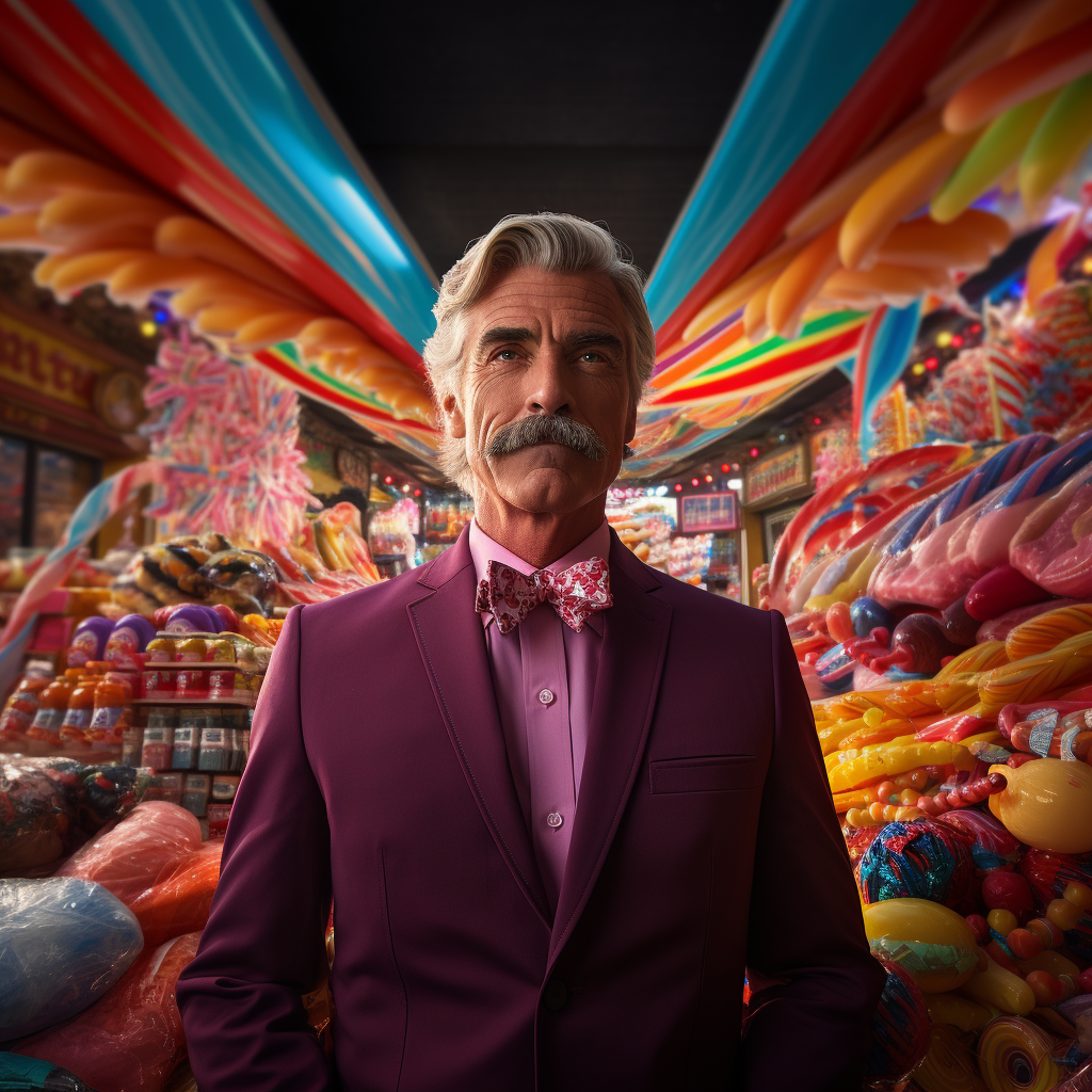 Sam Elliott in candy suit