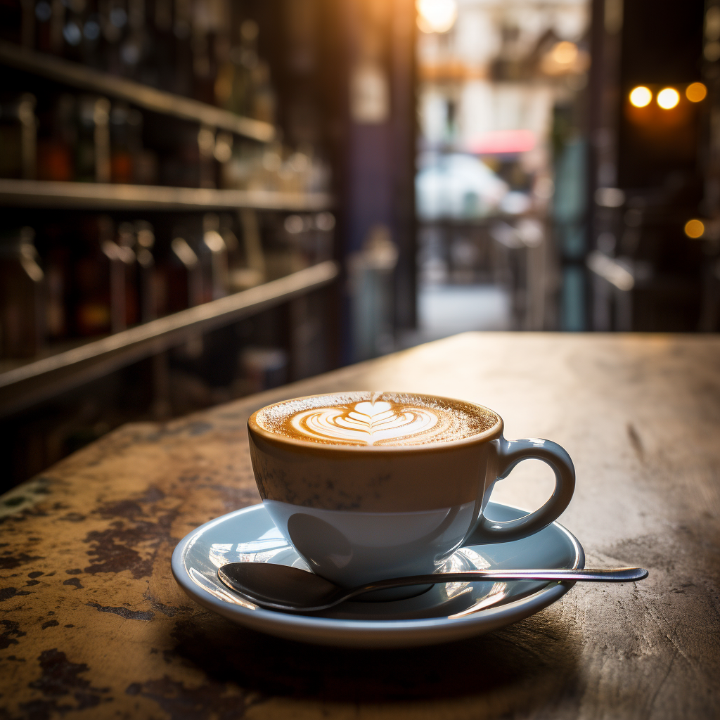 Scrumptious cappuccino served at urban bar