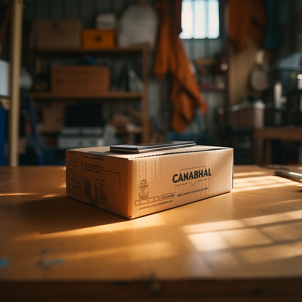 Cardboard Box Smartphone Realist Professional Color Grading Cinematic Shot