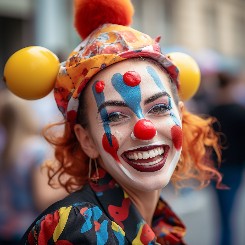 Cute Carnival Clown with Toothpick