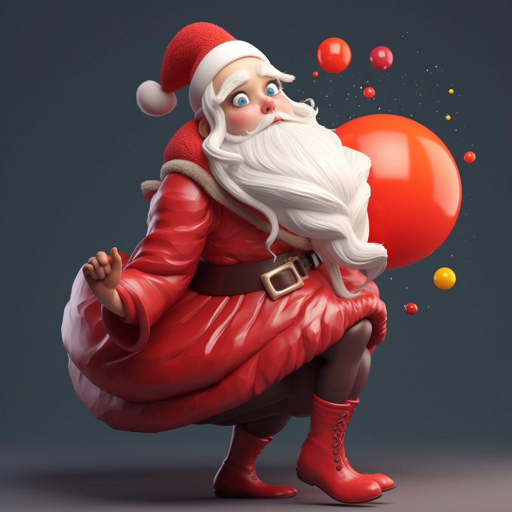 Santa Claus in Dramatic Pose