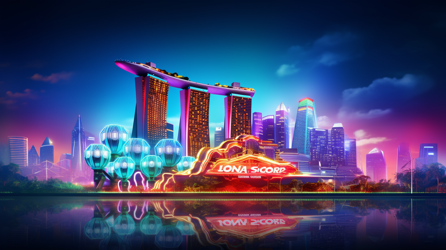 Vibrant casino scene in Singapore City