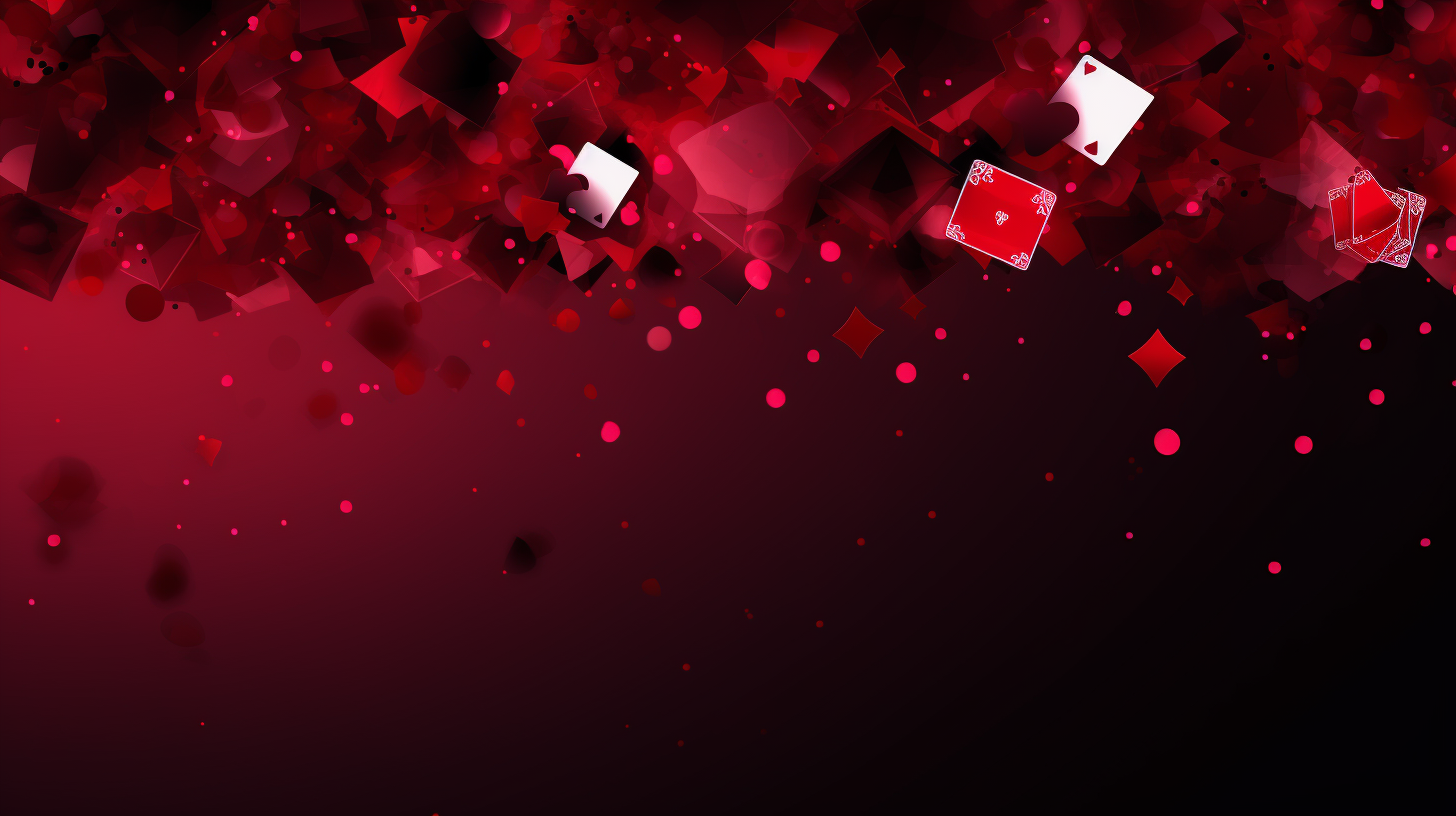 Maroon background with casino elements