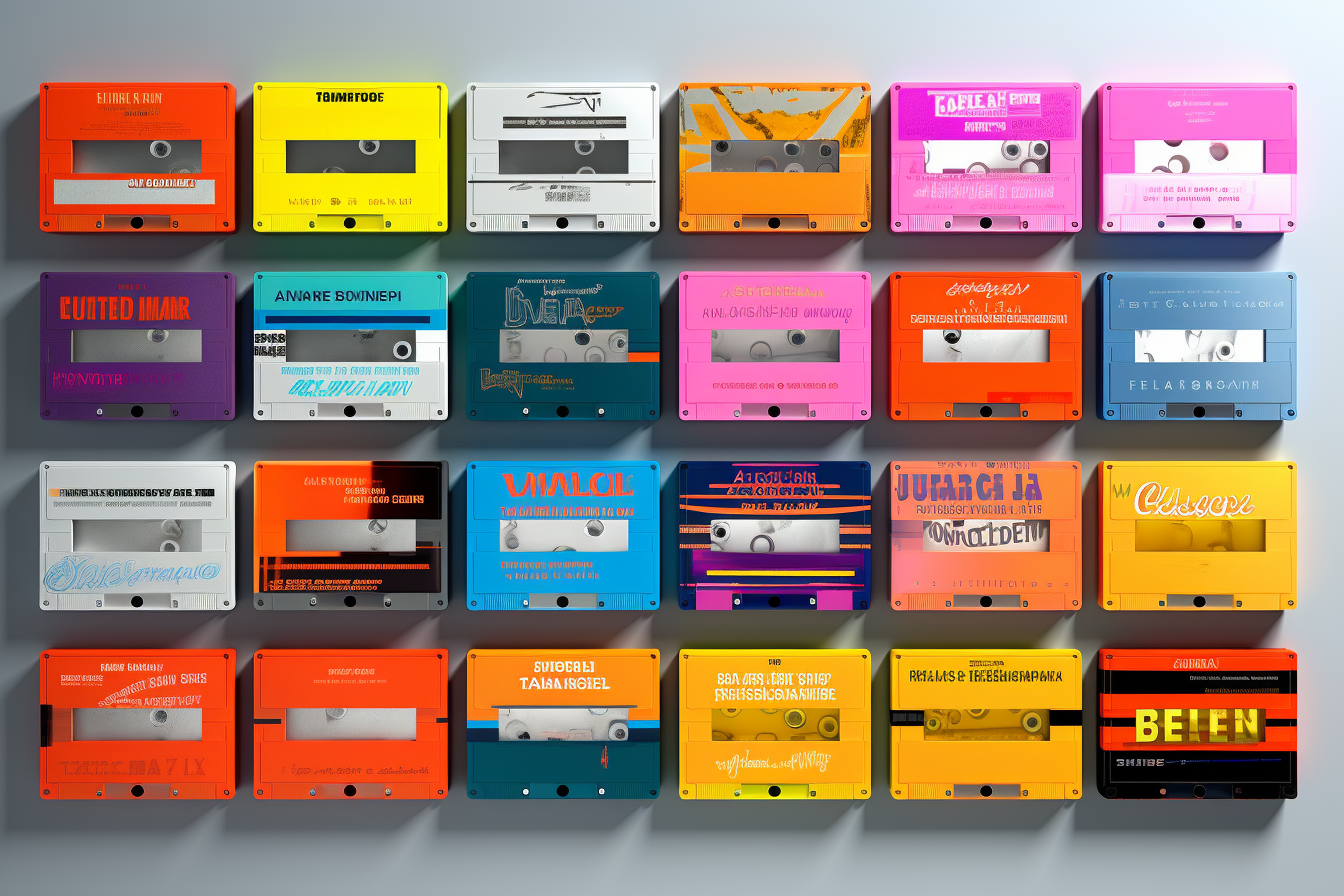 Colorful CD Mixtapes with Unique Handmade Fonts and Covers