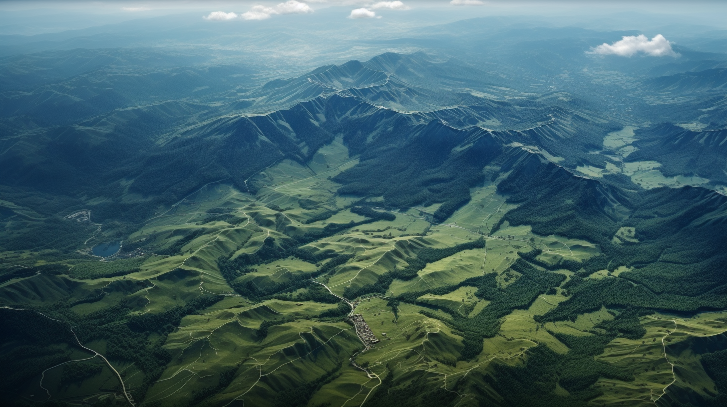 Central Europe Hills Satellite View