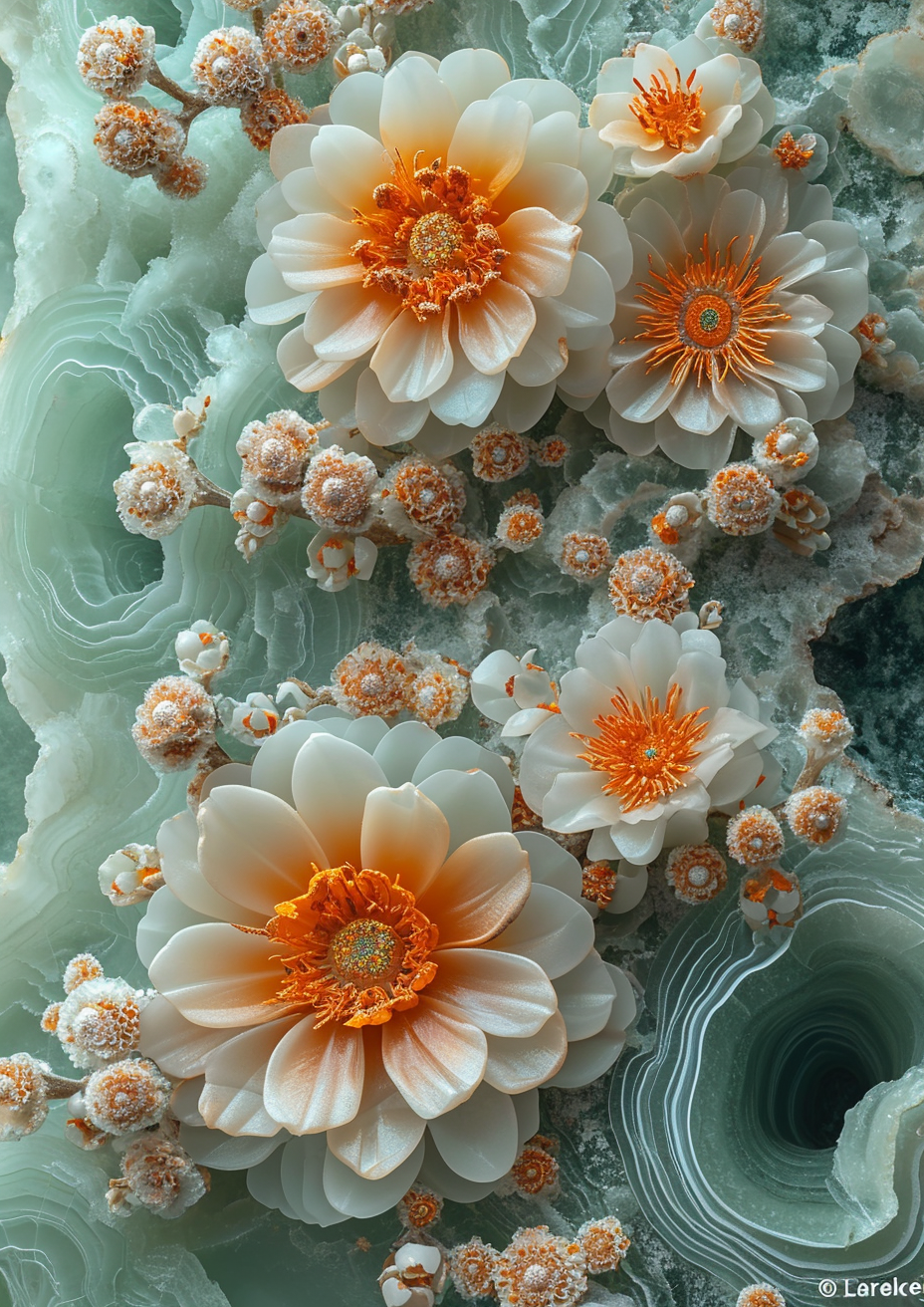 Chandelier Botanic with Ocean Jasper