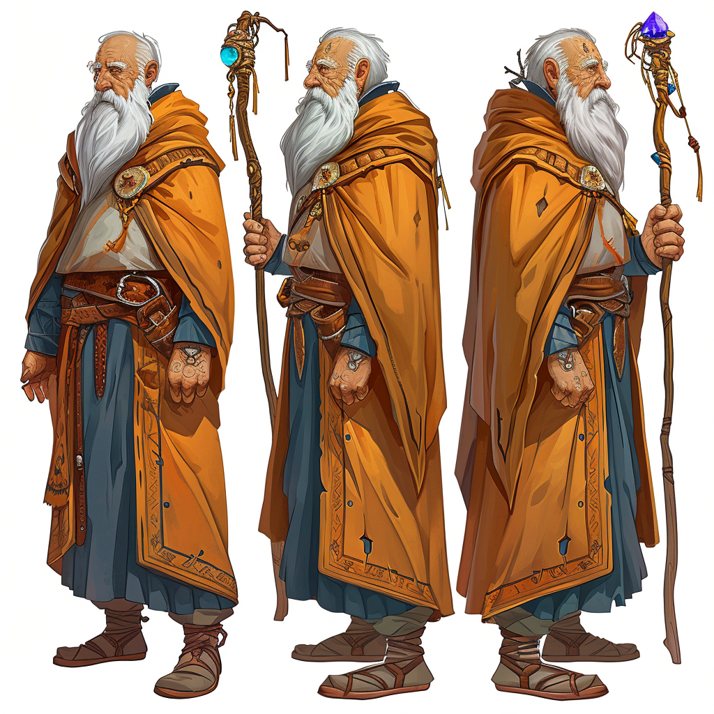 Exiled Sorcerer and Forest Wizard on white background