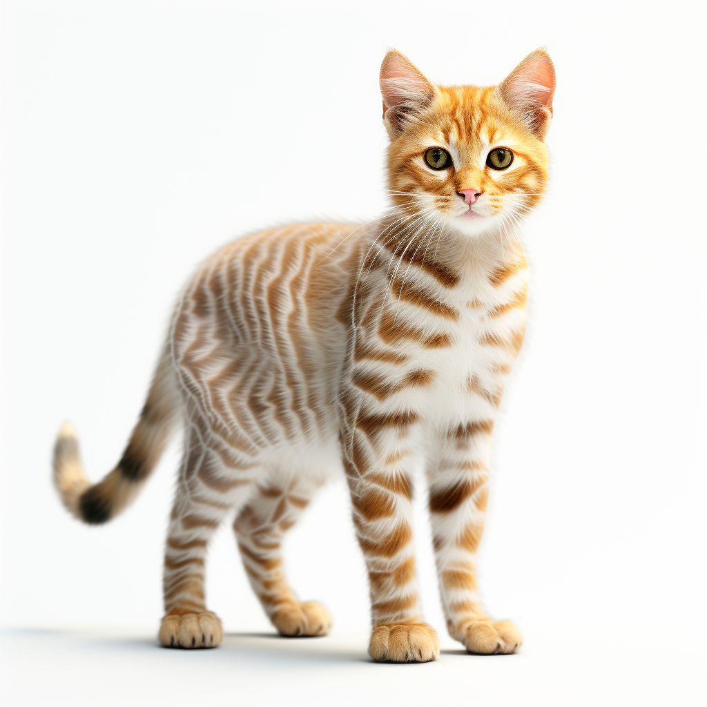 Cheetoh cat on white background