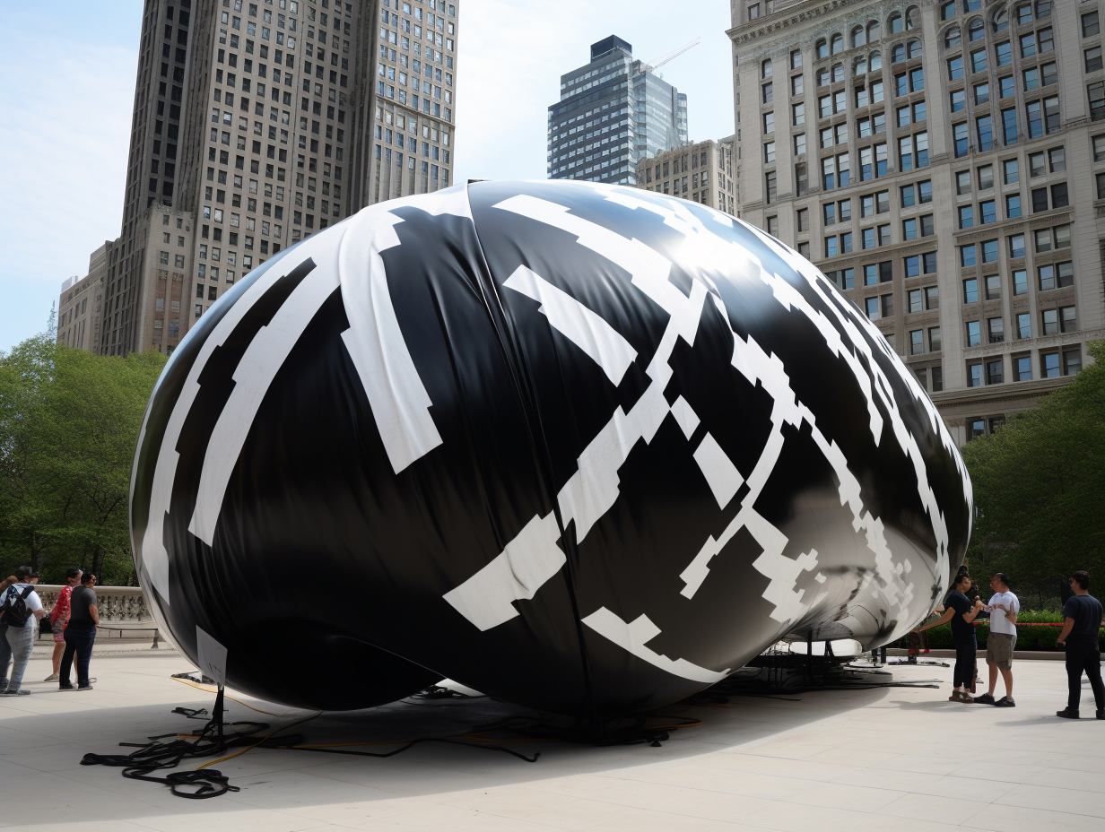 Chicago Bean Wrapped in Black Tape