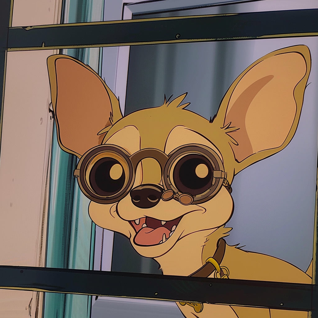 Cheeky Chihuahua Peeping Animation