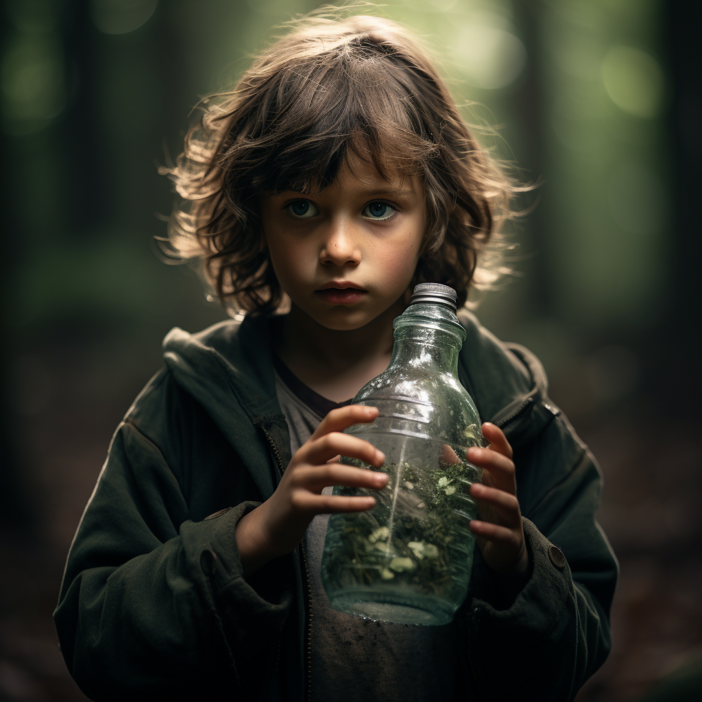 Children with Water Bottles