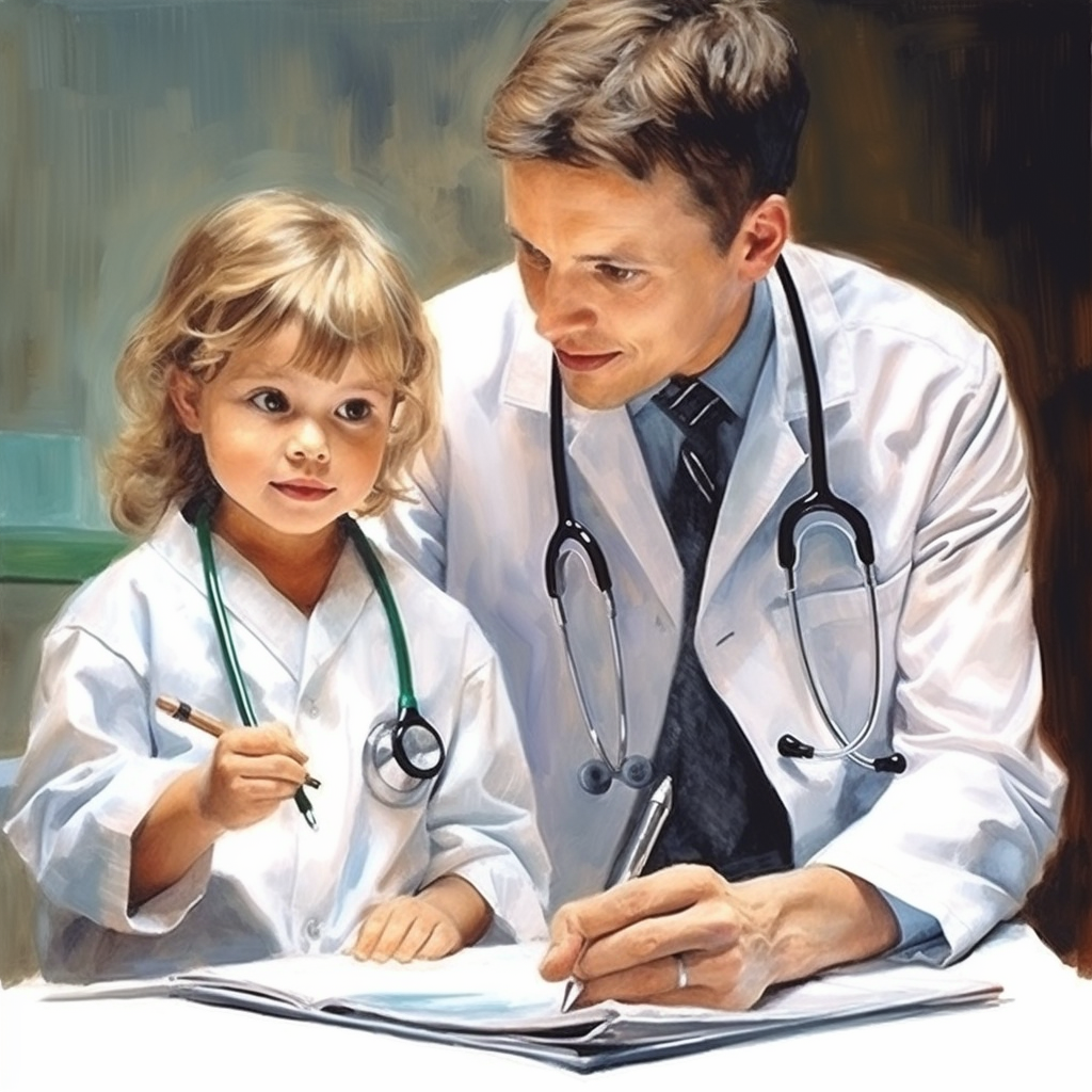 Children's drawing of a doctor