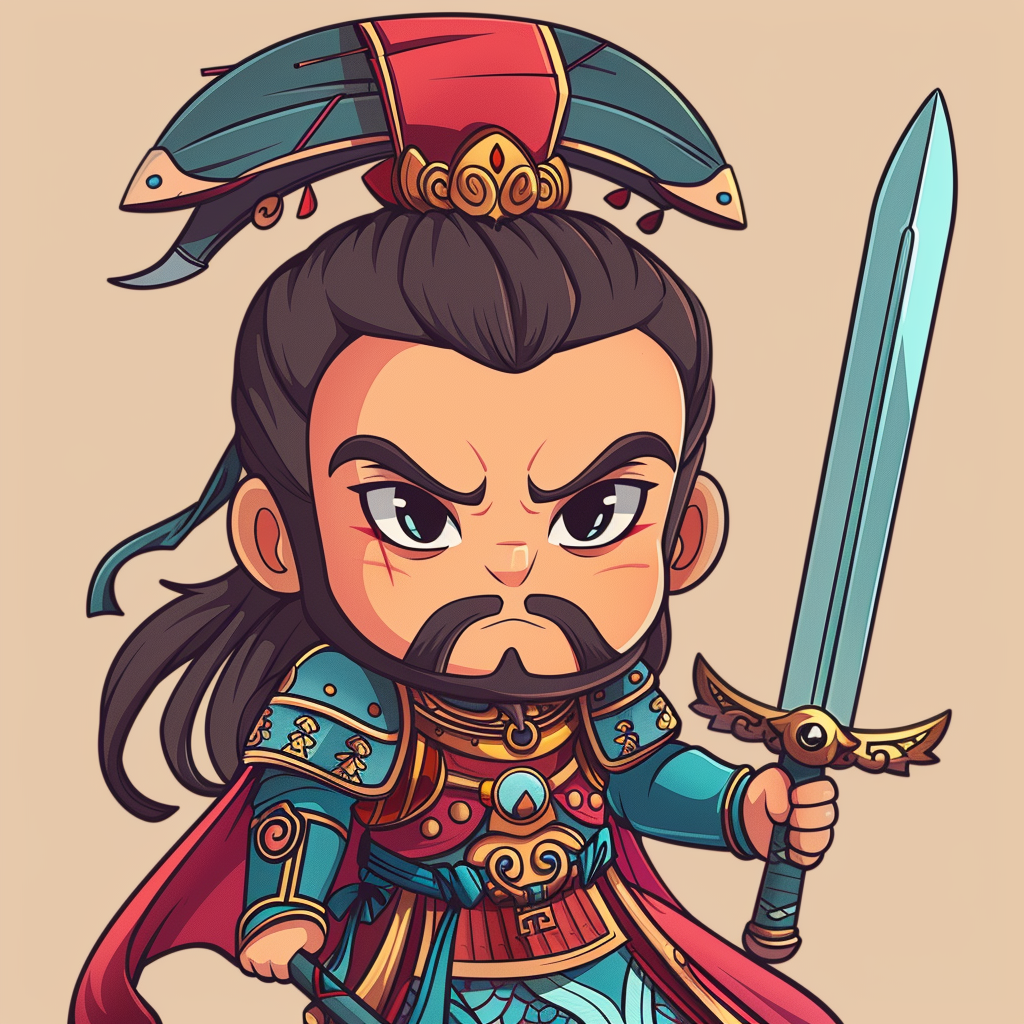 Cartoon Chibi Chinese Ancient Soldier