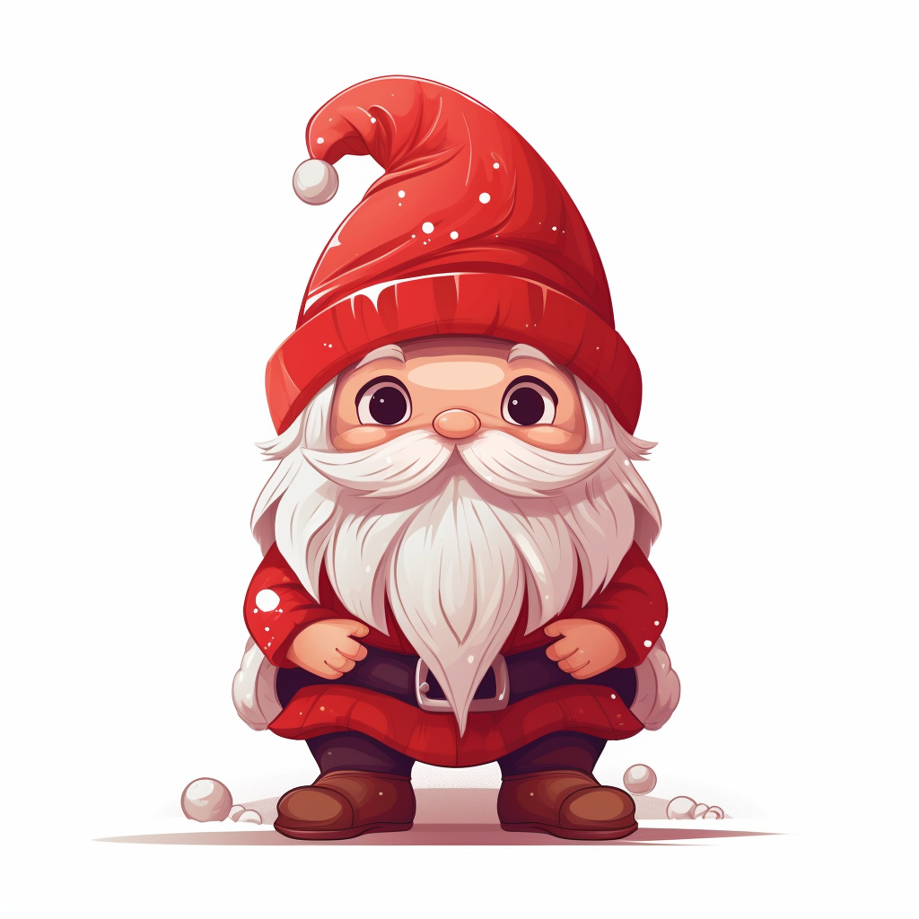 Cute Christmas gnome flat imagine