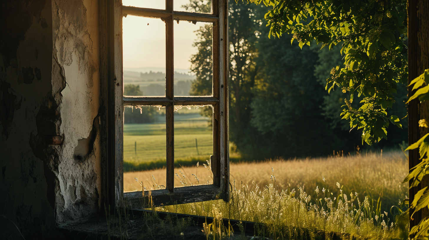 A breathtaking cinematic window view