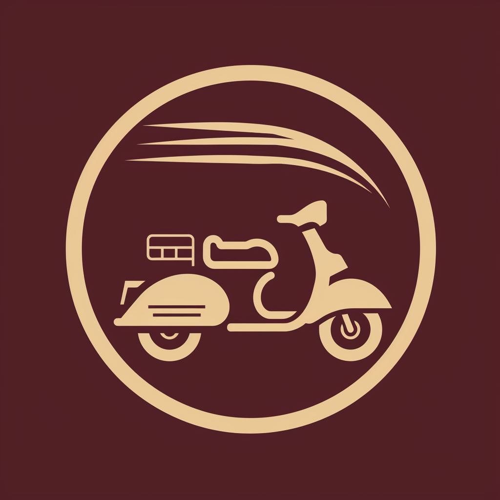 Classic Delivery Icon Burgundy Background