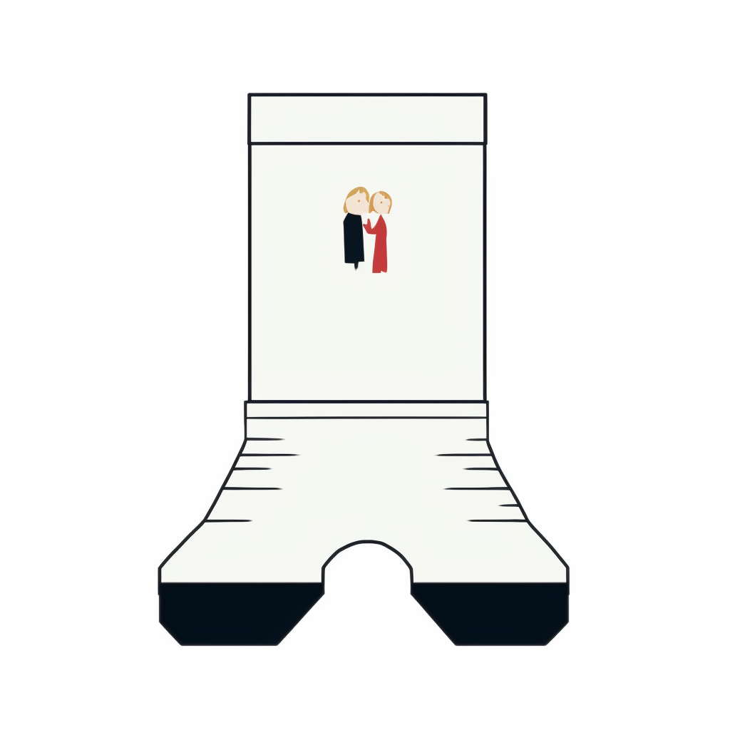 Minimal white low sock vector