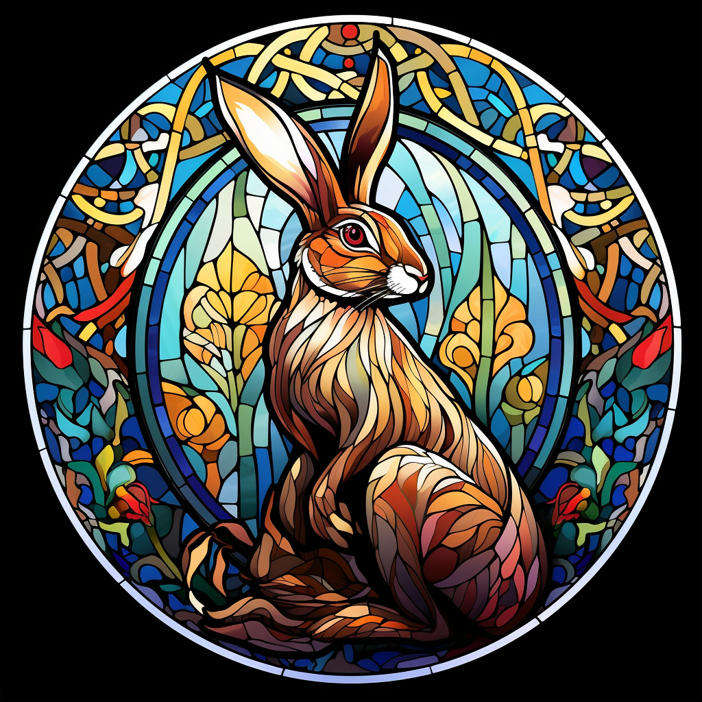 Stunning Cloisonné Pattern with Jackrabbit