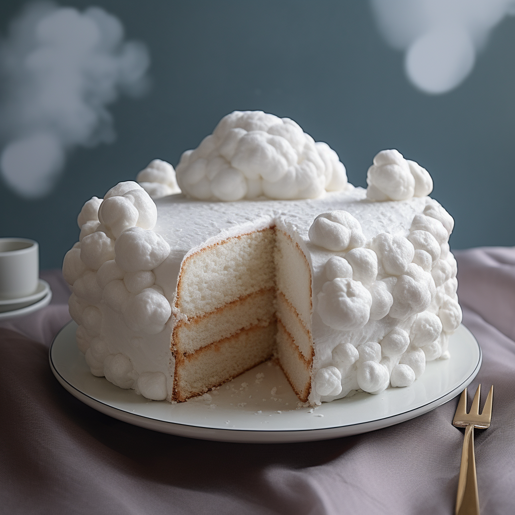 Cloud Cake Slice Photo