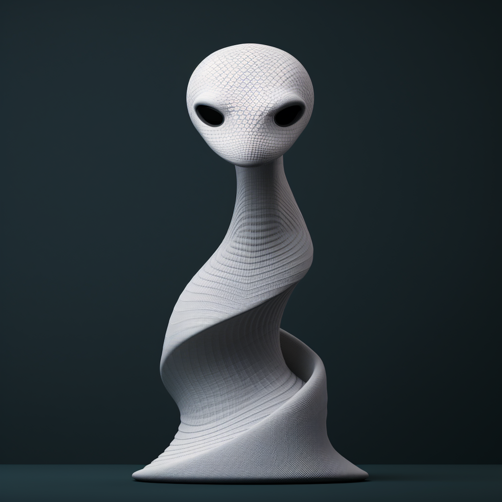 Minimalist cobra statue with spread hood