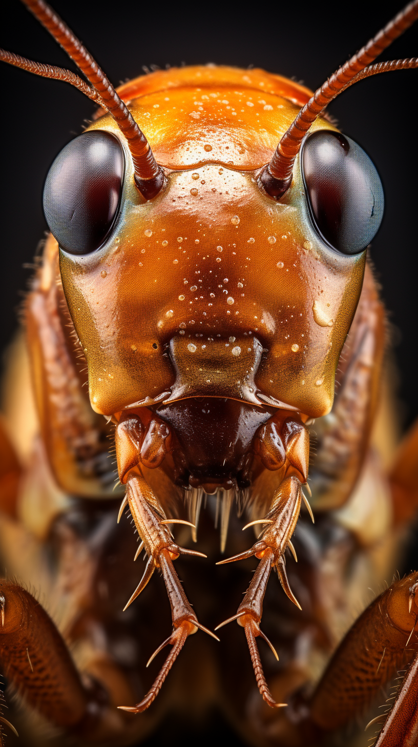 Close-up of Cockroach Looking at Camera