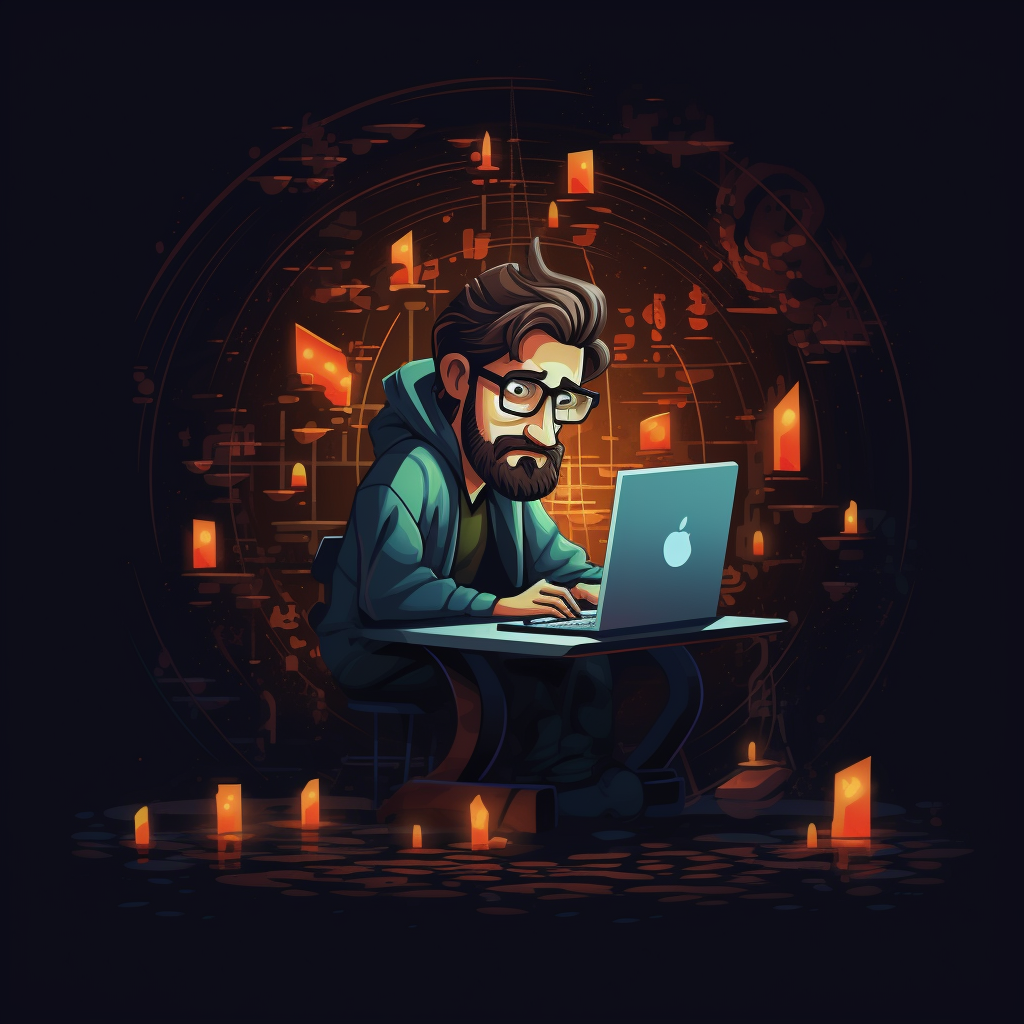 Minimalist coding background illustration