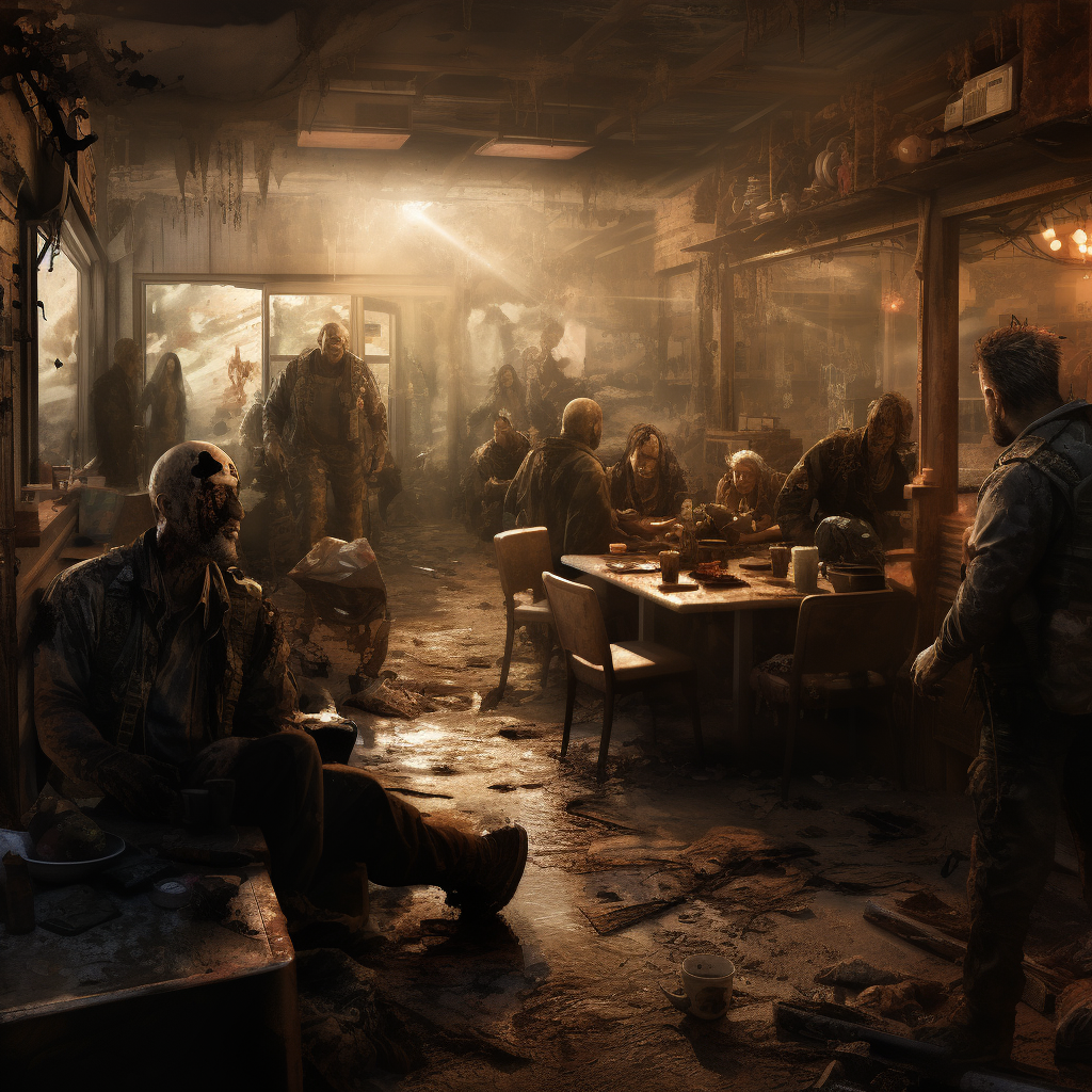 Post Apocalyptic Zombie Bar in Coffee Shop