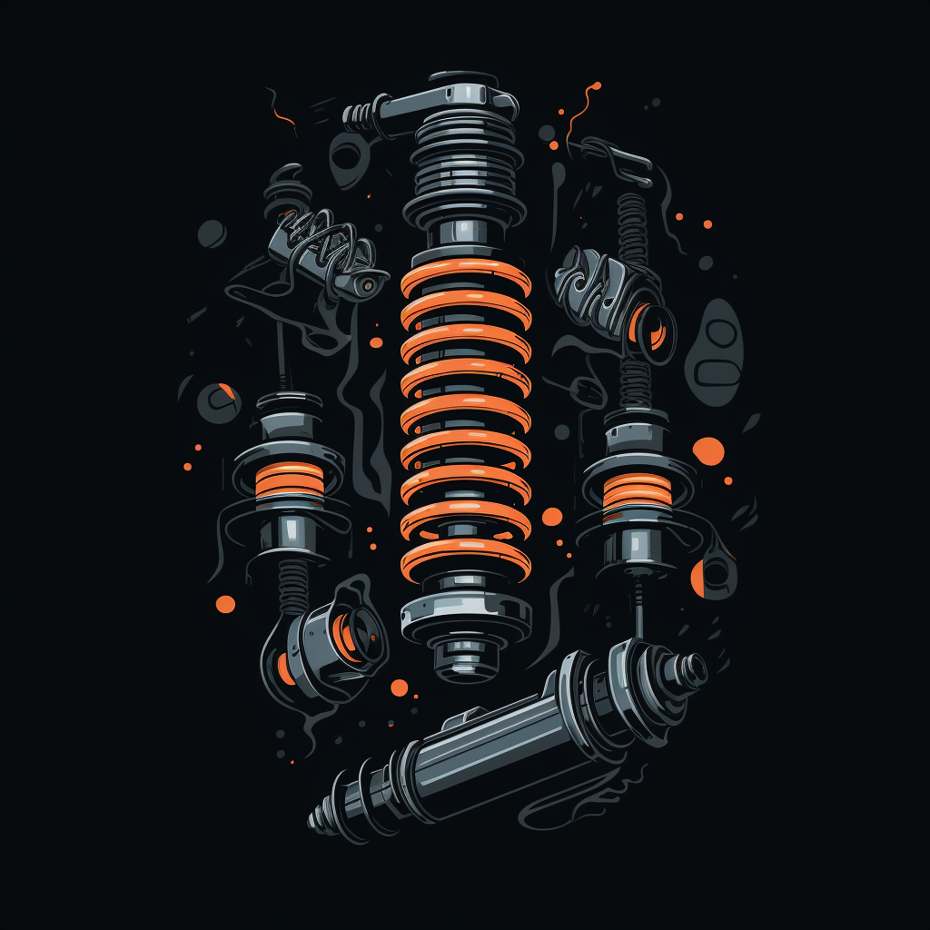 Black coilover art on tshirt design