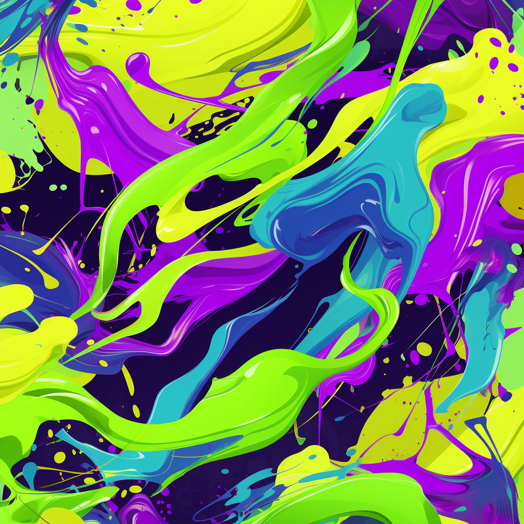 Abstract neon art with vibrant colors