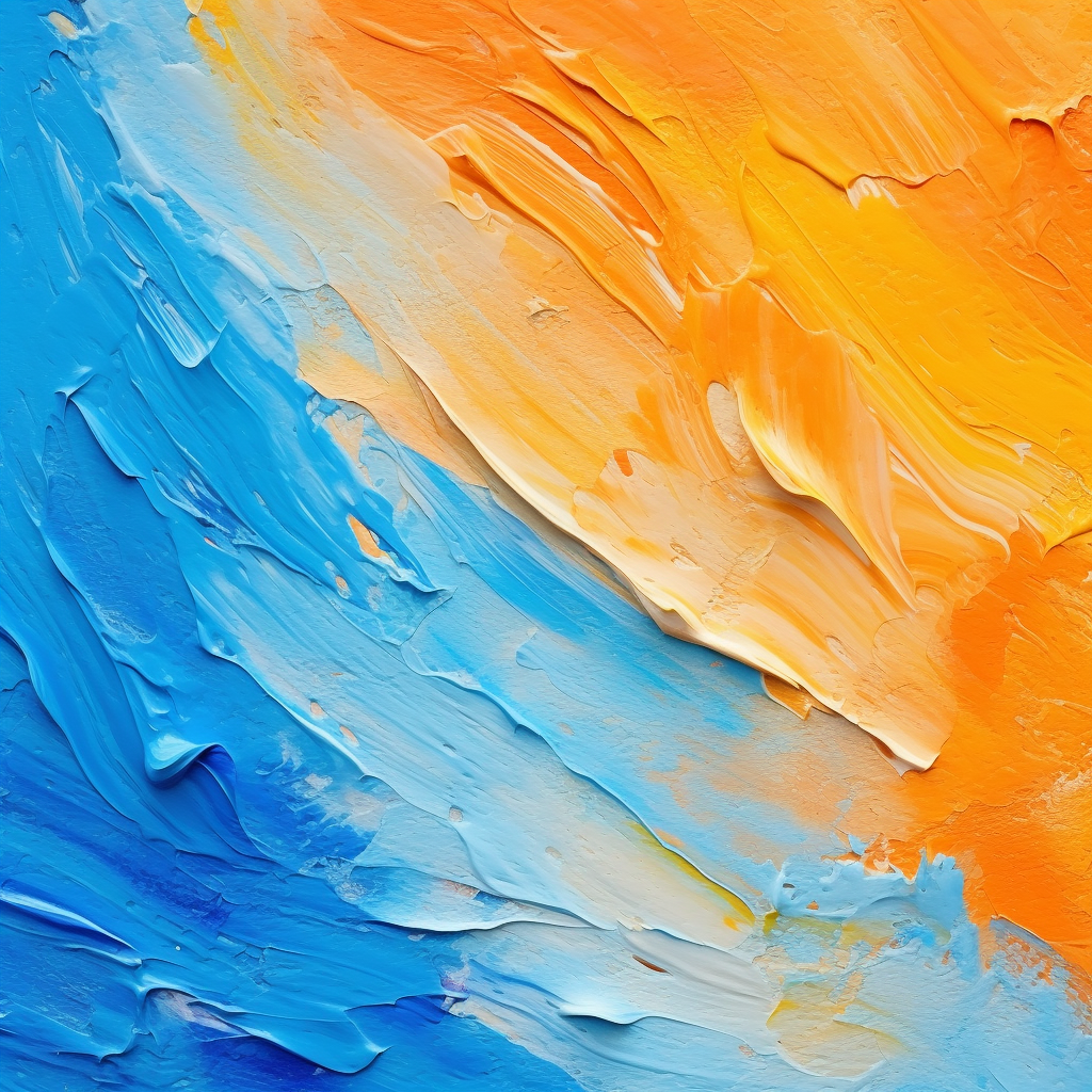 Abstract art painting with vibrant colors