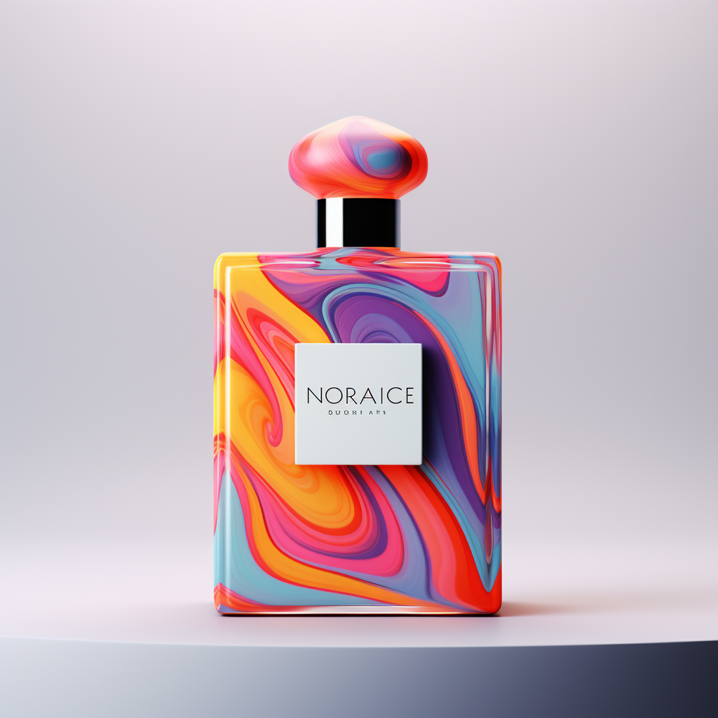 Bold and Vibrant Branded Perfume Bottle