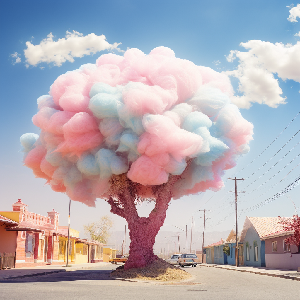 Colorful Cotton Candy Tree