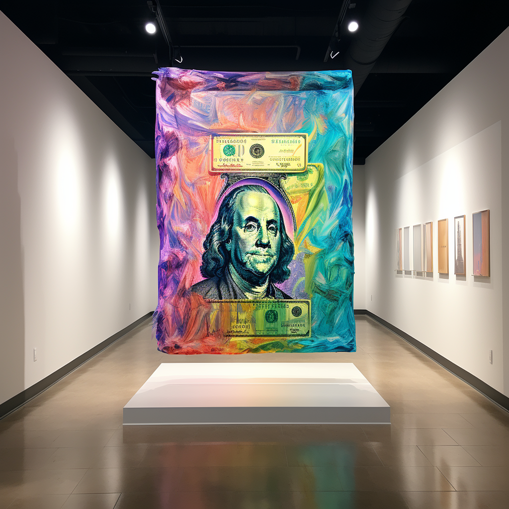 Colorful Money Bill Painting