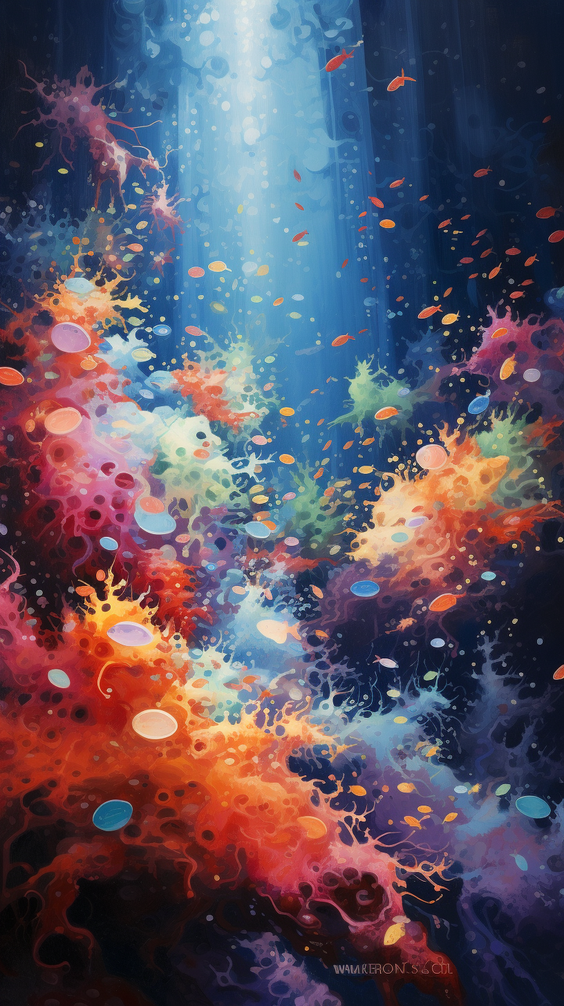 Vibrant space coral explosion