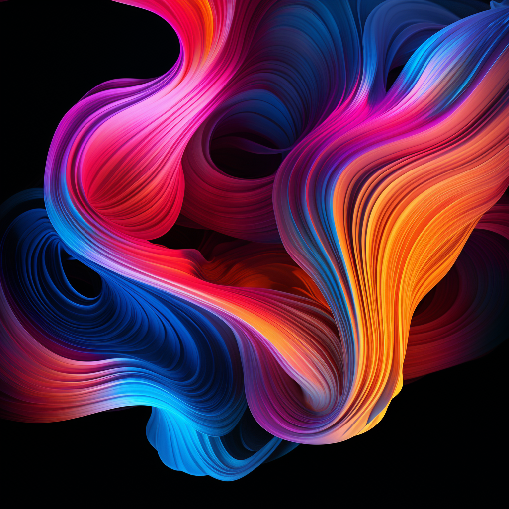 Abstract neon gradient on black background