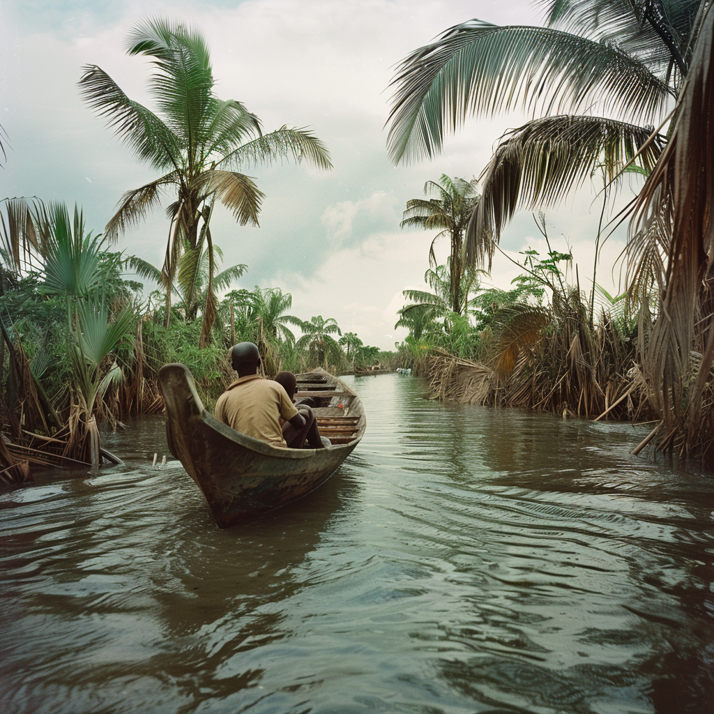 Nature scene in Congo Delta