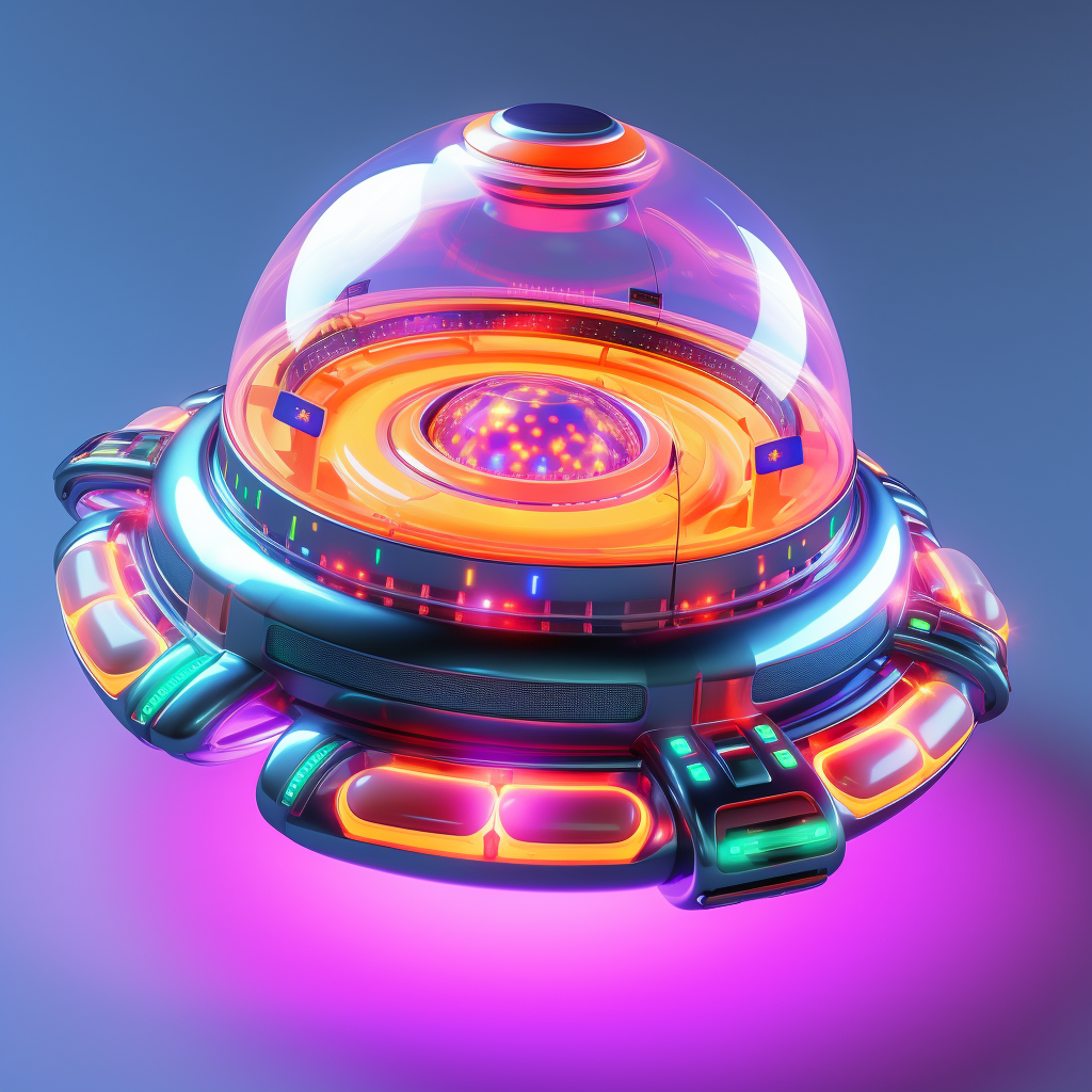 Colorful cosmic shooter 3D model