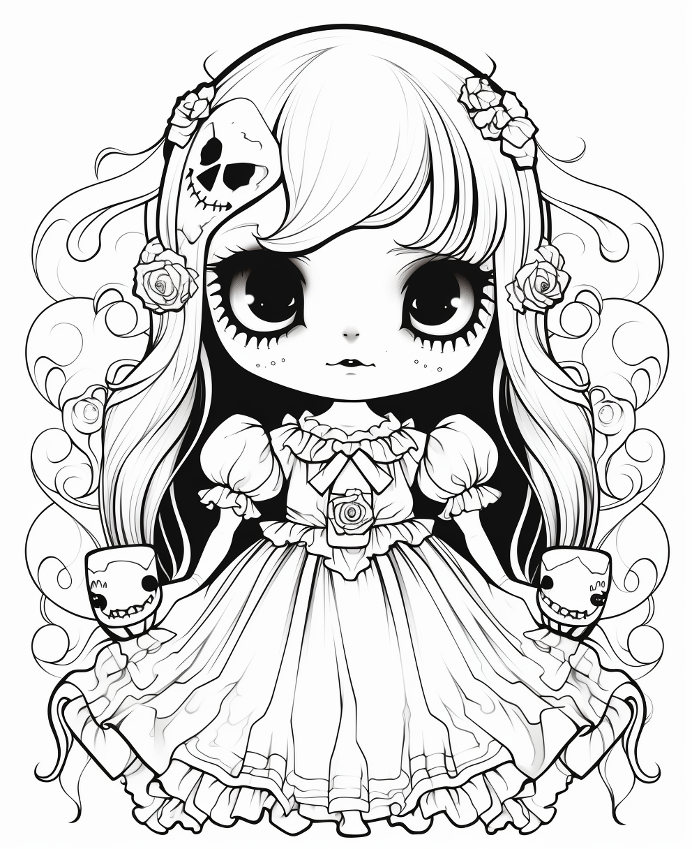 Creepy Kawaii Horror Chibi Girl