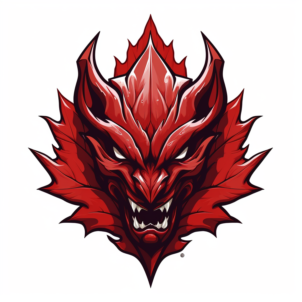 High school mascot: crimson maple leaf