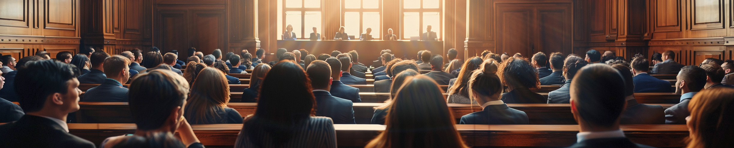 Crowd of Angry People in Court