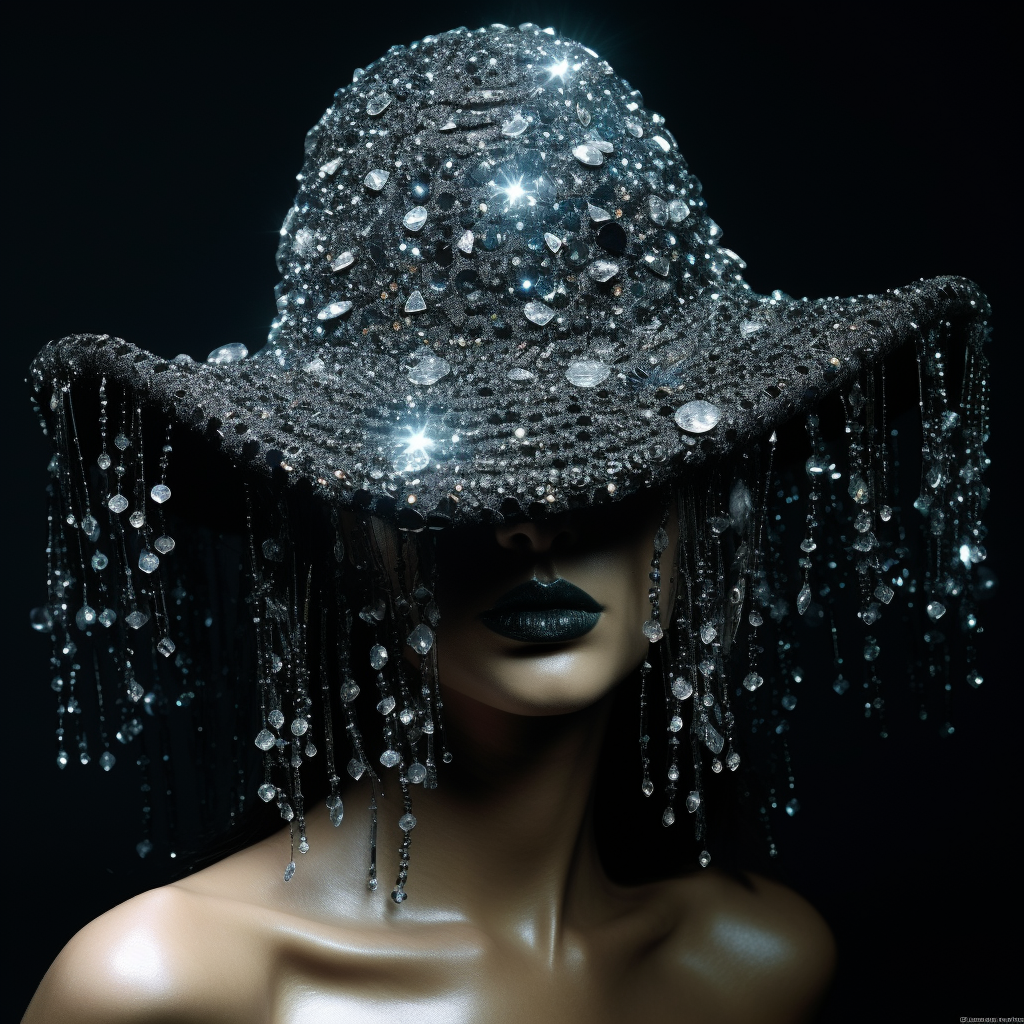 Stunning crystal hat accessory