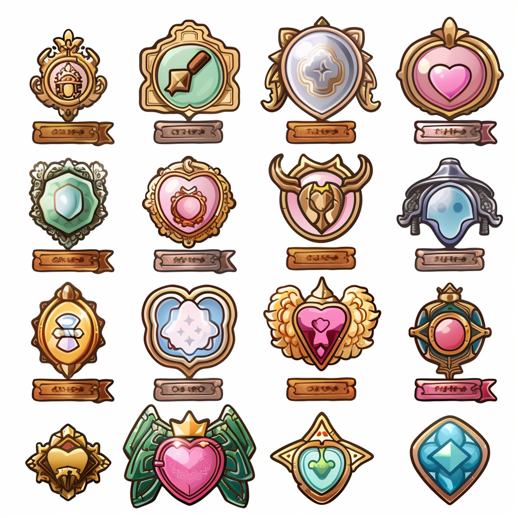 Cute game badges chart