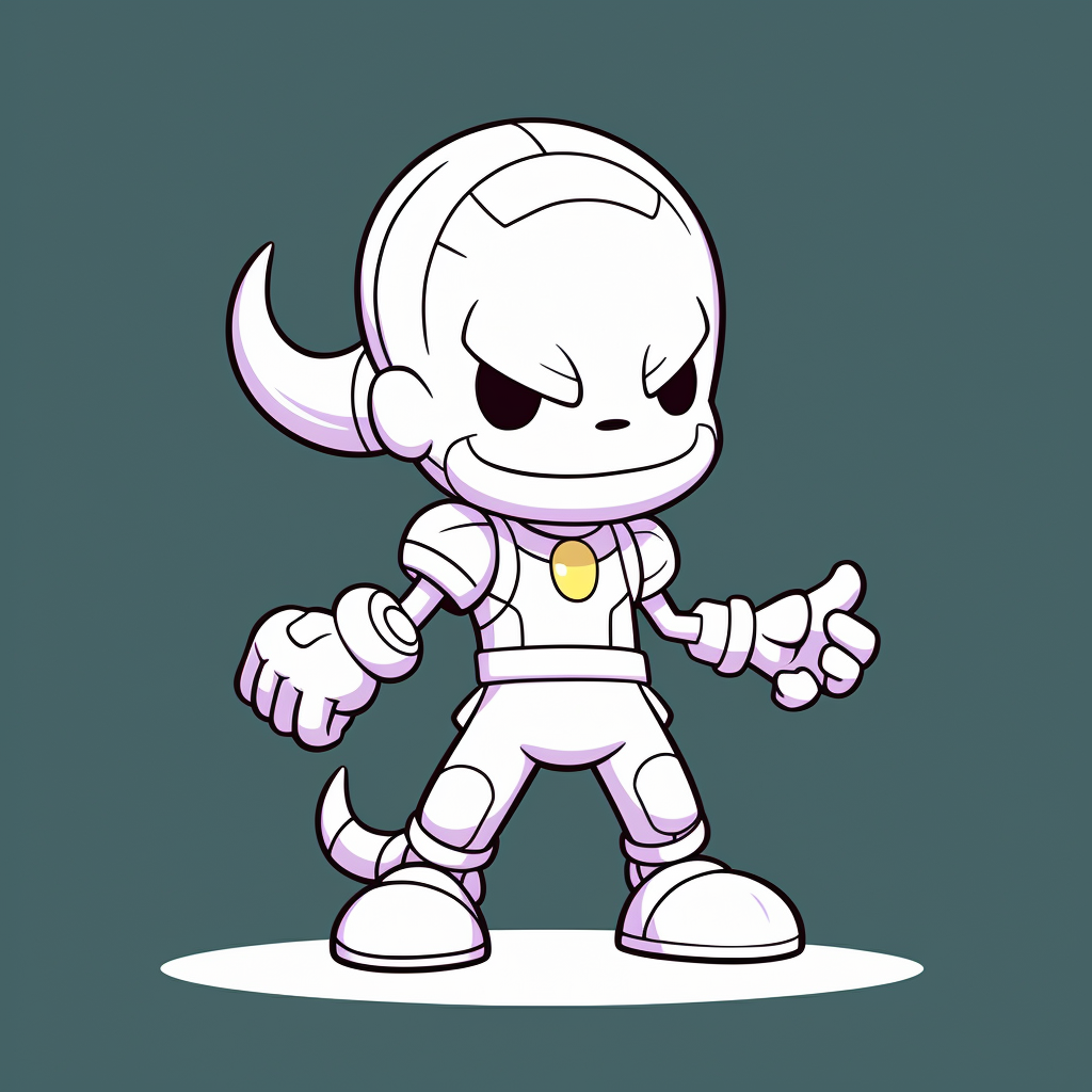 Cute alien bones with fighting power