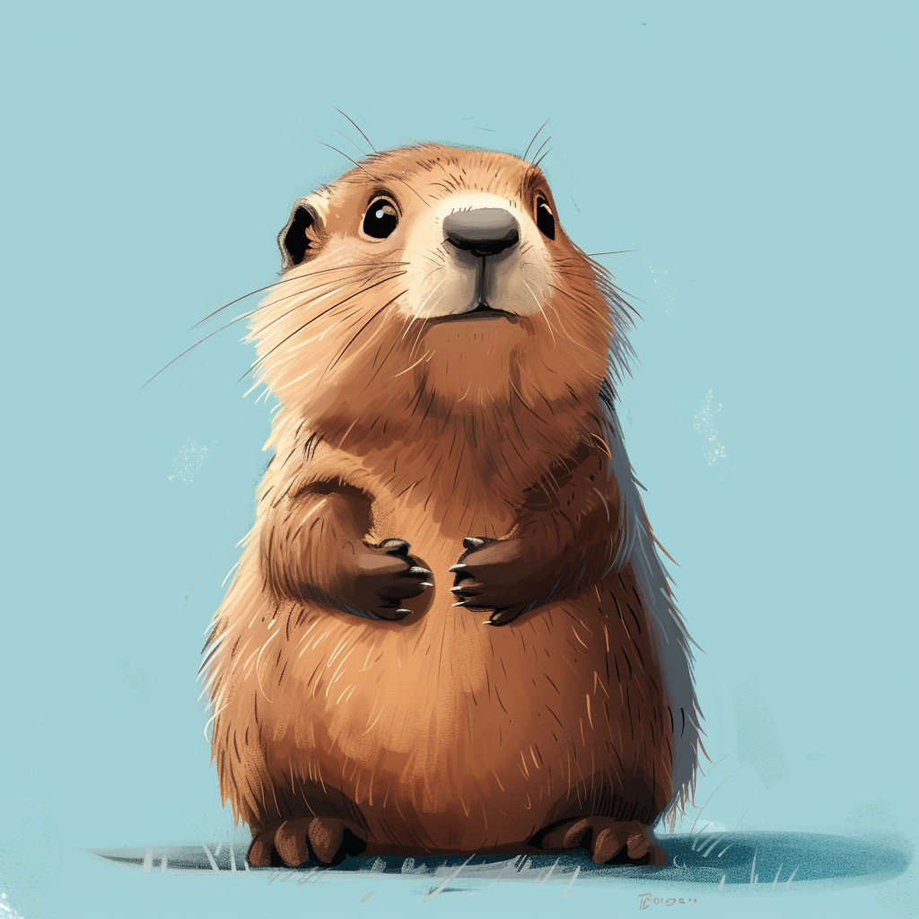 Cute Cartoonish Groundhog Design