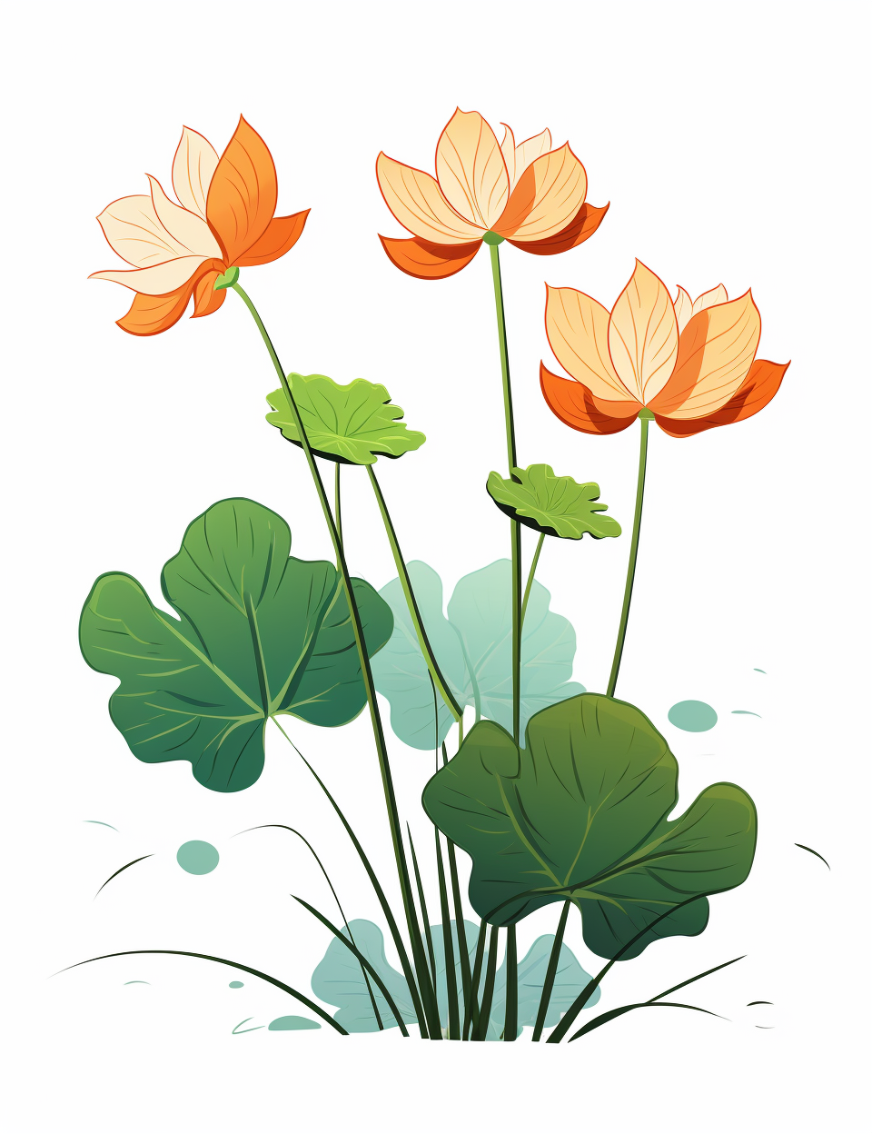 Cute and colorful tulip flowers vector