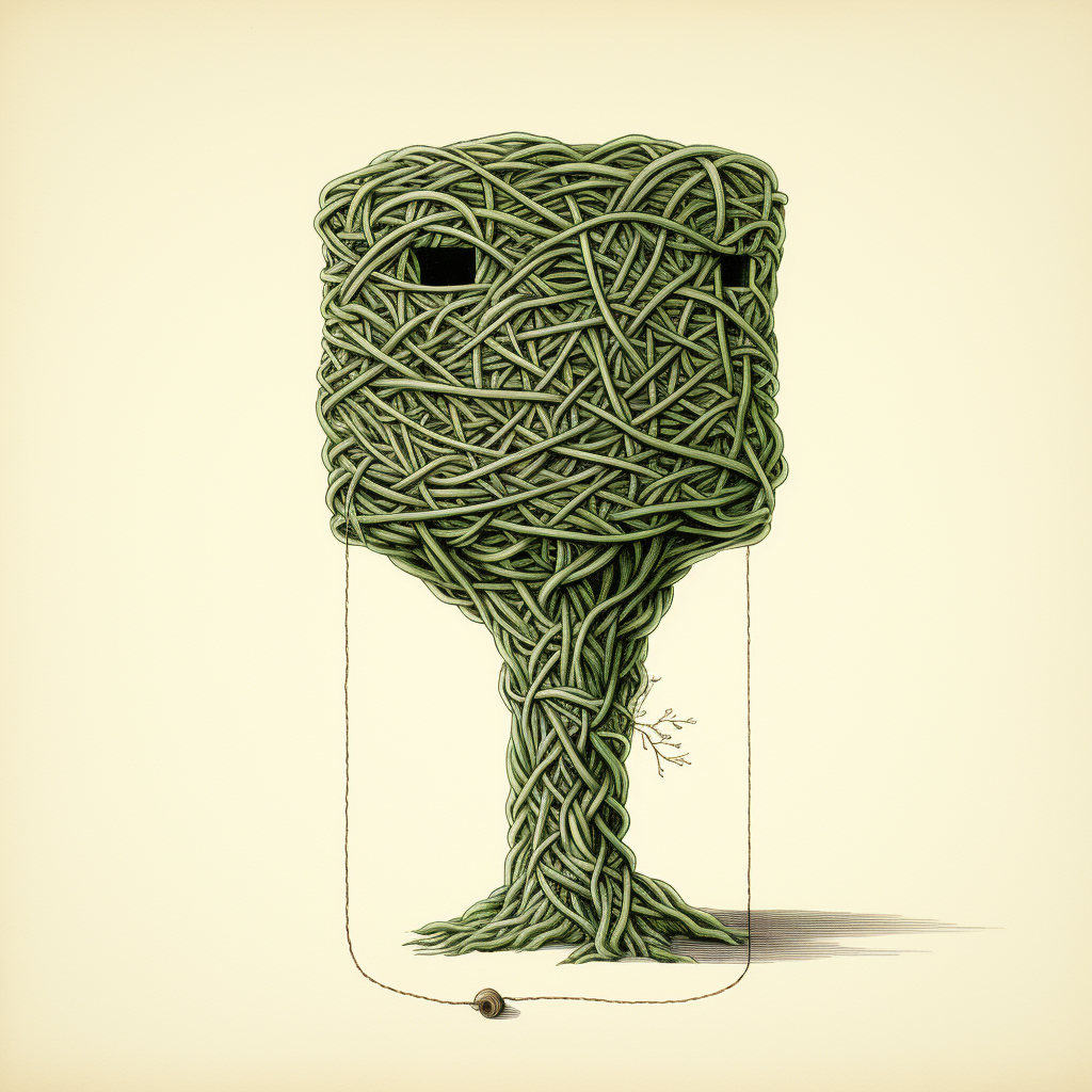 Cute living twine illustration