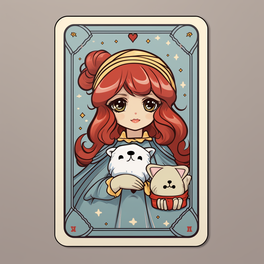 Cute Kawaii Style Tarot Card